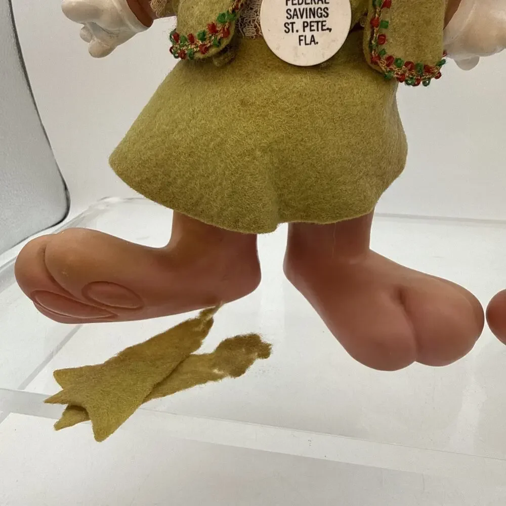 2 RARE Roy Des 70s Of Fla Bunny Bank Figures Rabbit Vintage 1970 St Pete Fla